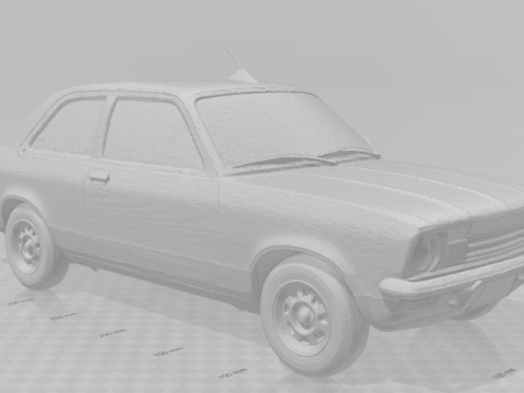 Bonecos estilo 3d mangá anime carro chevy chevette carros caricato Modelo de Impressão 3D