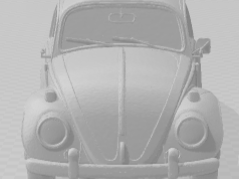 Bonecos estilo 3d mangá anime carro fusca beetle cars caricato Modelo de Impressão 3D
