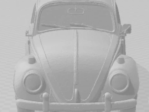 Bonecos 3d style manga anime carro fusca beetle cars caricato 3D Print Model
