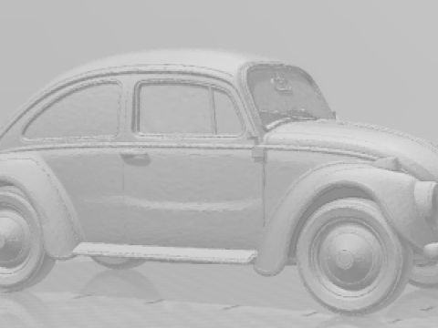 Bonecos 3D 风格漫画动漫 carro fusca 甲虫汽车 caricato 3D 打印模型