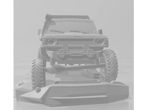 Bonecos 3d style manga anime carro jeep off road cars caricato 3D Print Model