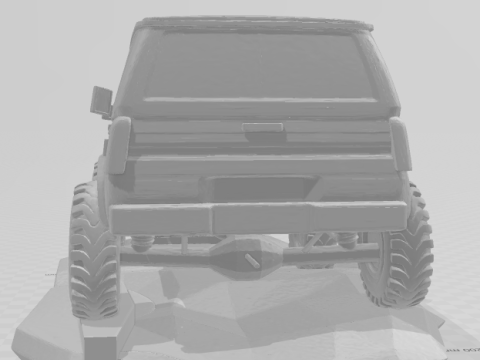 Bonecos 3d stil manga anime carro jeep off road arabaları karikatür 3D Baskı Modeli