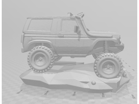 Bonecos 3d stil manga anime carro jeep off road arabaları karikatür 3D Baskı Modeli