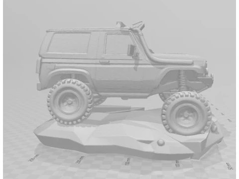 Bonecos 3d style manga anime carro jeep off road cars caricato 3D Print Model