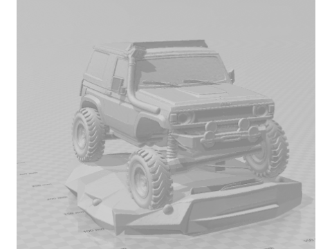 Bonecos 3d stil manga anime carro jeep off road arabaları karikatür 3D Baskı Modeli