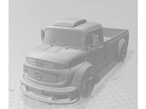 Bonecos 3d style manga anime carro truck mercedao pickup cars caricato 3D Print Model