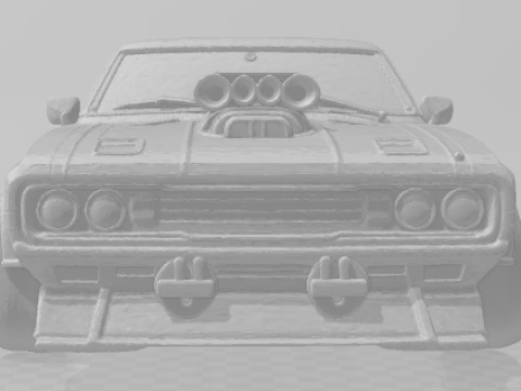 Bonecos gaya 3d manga anime carro plymouth mobil caricato Model Cetak 3D