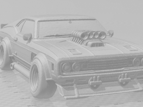 Bonecos style 3d manga anime carro plymouth voitures caricato Modèles 3D en vedette
