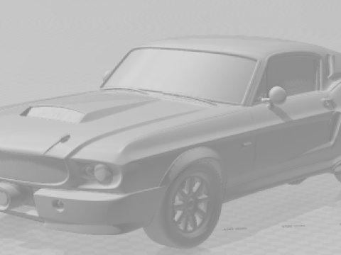 Bonecos estilo 3d mangá anime carro schelby gt carros caricato Modelo de Impressão 3D