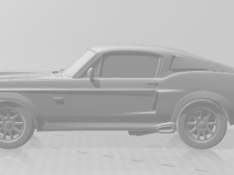 Bonecos 3d style manga anime carro schelby gt cars caricato 3D Print Model