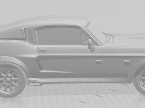 Bonecos 3d style manga anime carro schelby gt cars caricato 3D Print Model