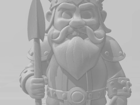 Bonecos 3d style manga anime viking caricato 3D Print Model