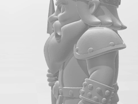 Bonecos 3d style manga anime viking caricato 3D Print Model