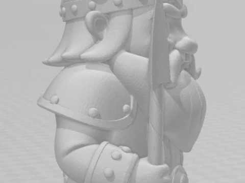 Bonecos 3d style manga anime viking caricato 3D Print Model