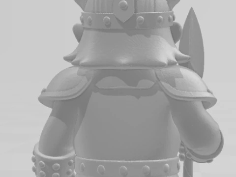 Bonecos 3d style manga anime viking caricato 3D Print Model
