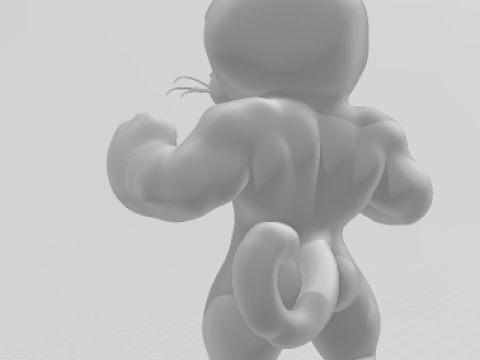 Bonecos 3D-Stil Manga Anime Gepard Krieger Caricato 3D Druckmodell