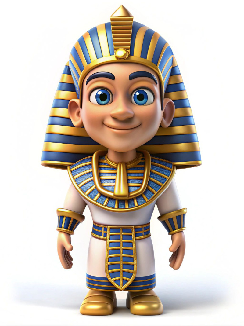 Bonecos 3D-stijl manga anime Egypte egipicio krijger caricato 3D printmodel .c4d .max .obj .3ds .fbx .stl .blend 