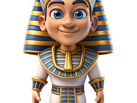 Bonecos 3D-stijl manga anime Egypte egipicio krijger caricato 3D printmodel