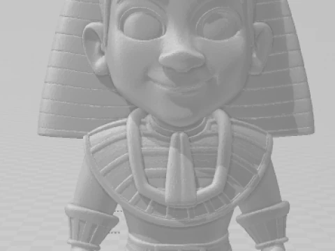 Bonecos 3d style manga anime egypto egipicio warrior caricato 3D Print Model