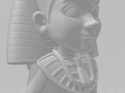 Bonecos 3d style manga anime egypto egipicio warrior caricato 3D Print Model
