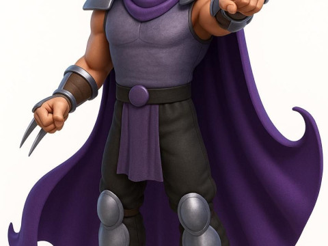 Bonecos estilo 3d mangá anime destruidor tartaruga mutante ninja caricato Modelo de Impressão 3D