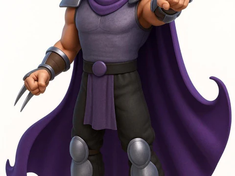 Bonecos 3d style manga anime destruidor turtle mutante ninja caricato 3D Print Model