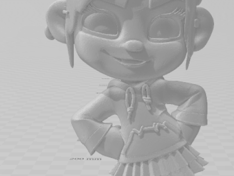 Bonecos 3d gaya manga anime putri detona ralph caricato Model Cetak 3D