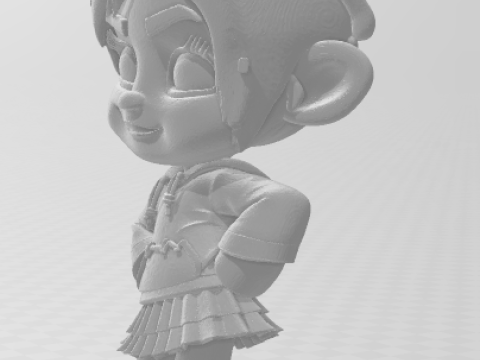 Bonecos 3d gaya manga anime putri detona ralph caricato Model Cetak 3D