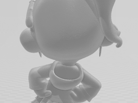 Bonecos 3d gaya manga anime putri detona ralph caricato Model Cetak 3D