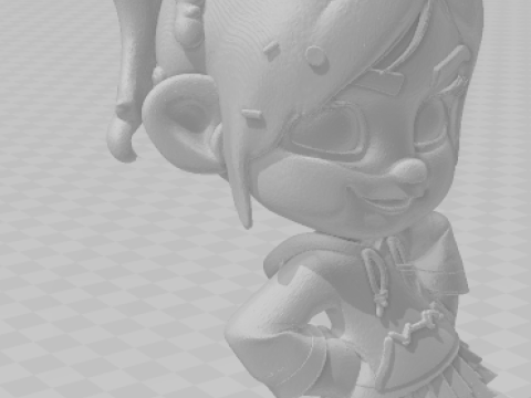 Bonecos 3d gaya manga anime putri detona ralph caricato Model Cetak 3D