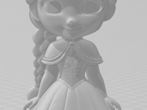 Bonecos 3d スタイル マンガ アニメ プリンセス アンナ フローズン カリカート 3Dプリントモデル