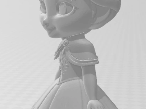 Bonecos 3d style manga anime princess ana frozen caricato 3D Print Model