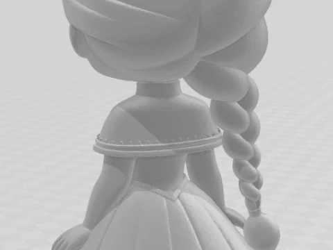 Bonecos 3d style manga anime princess ana frozen caricato 3D Print Model