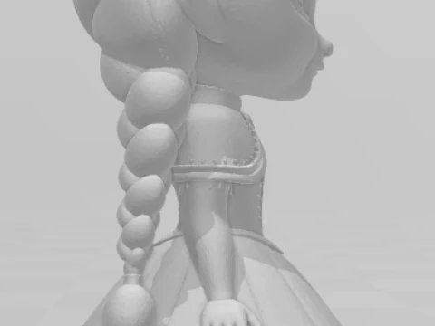 Bonecos 3d style manga anime princess ana frozen caricato 3D Print Model