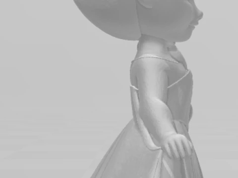 Bonecos 3d style manga anime princess elza frozen caricato 3D Print Model