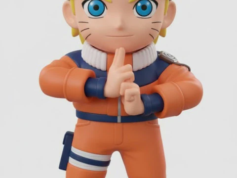 Bonecos manga anime naruto caricato w stylu 3D Model do druku 3D