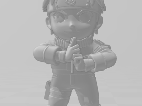 Bonecos 3d style manga anime naruto caricato 3D Print Model