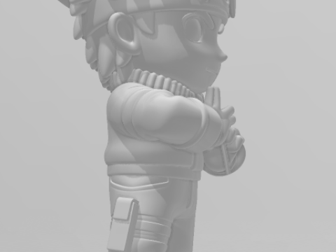 Bonecos 3d style manga anime naruto caricato 3D Print Model