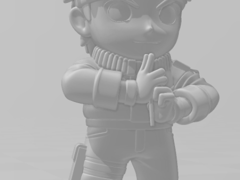 Bonecos 3d style manga anime naruto caricato 3D Print Model