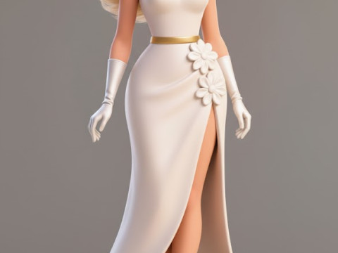 Bonecos estilo 3d manga anime mulheres lolli caricato Modelo de Impressão 3D