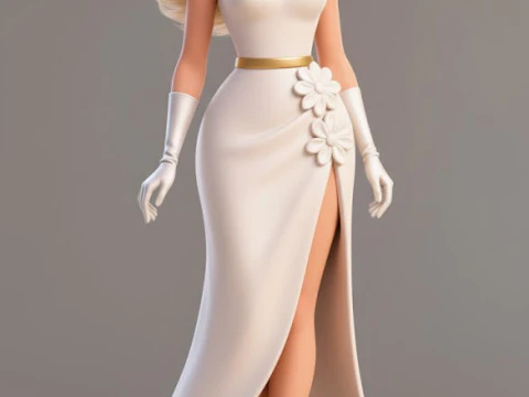 Bonecos 3d style manga anime women lolli caricato 3D Print Model