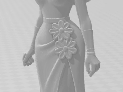 Bonecos 3d style manga anime women lolli caricato 3D Print Model