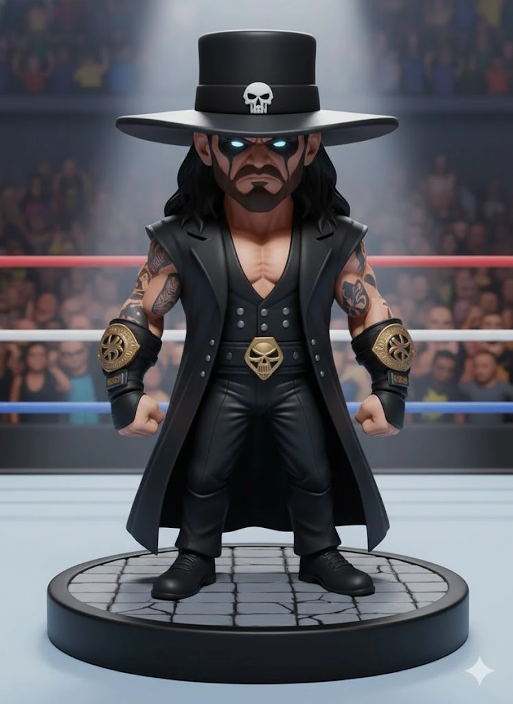 Bonecos 3d style manga anime undertaker wwe caricato 3D Print Model .c4d .max .obj .3ds .fbx .stl .blend 