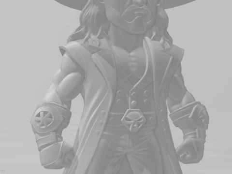 Bonecos 3d style manga anime undertaker wwe caricato 3D Print Model