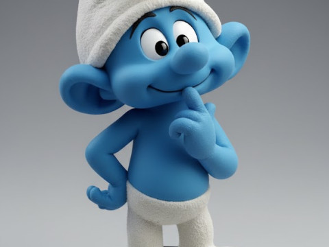 Bonecos estilo 3d mangá anime smurf caricato Modelo de Impressão 3D
