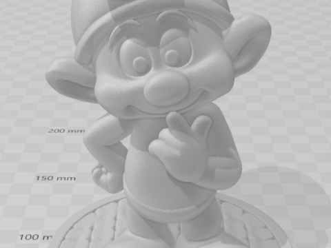 Bonecos 3D-Stil Manga Anime Schlumpf Caricato 3D Druckmodell