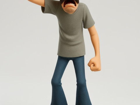 Bonecos estilo 3d mangá anime sua madruga chaves del 8 caricato Modelo de Impressão 3D