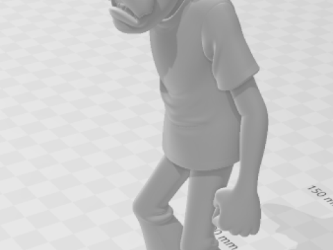 Bonecos 3D стиль манга аниме seu madruga chaves del 8 caricato 3D Принт Модель