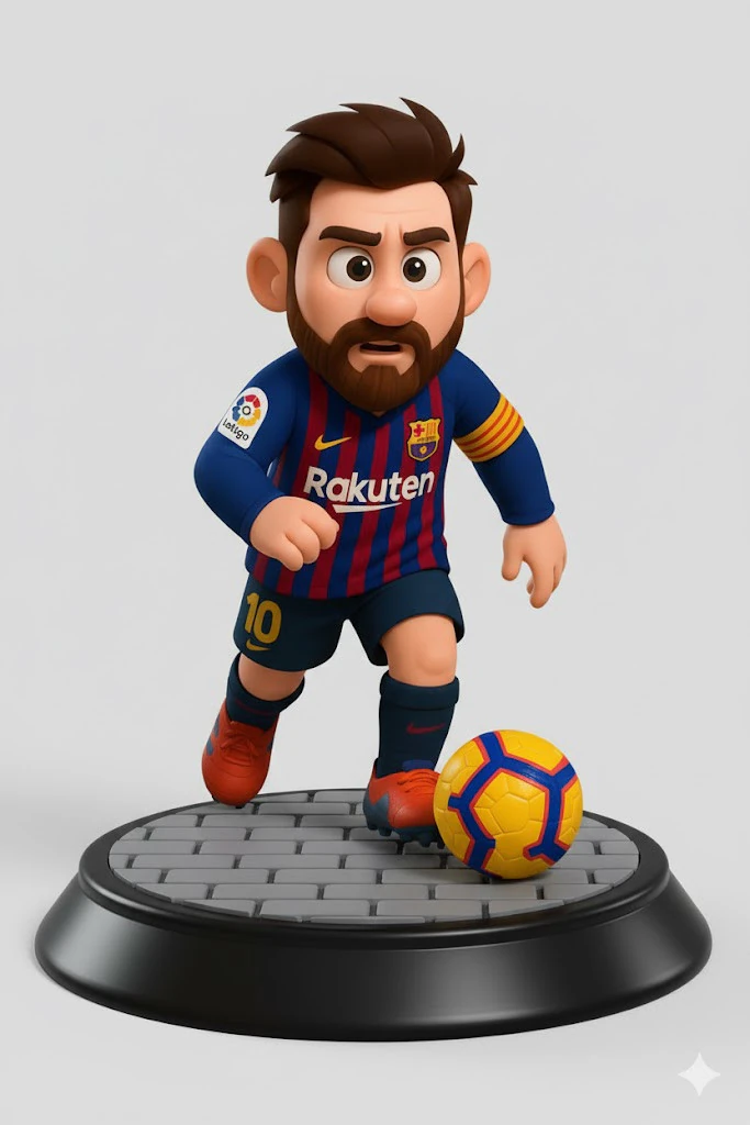 Bonecos 3d style manga anime leo messi caricato 3D Print Model .c4d .max .obj .3ds .fbx .stl .blend 