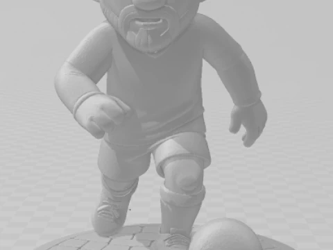 Bonecos 3d style manga anime leo messi caricato 3D Print Model